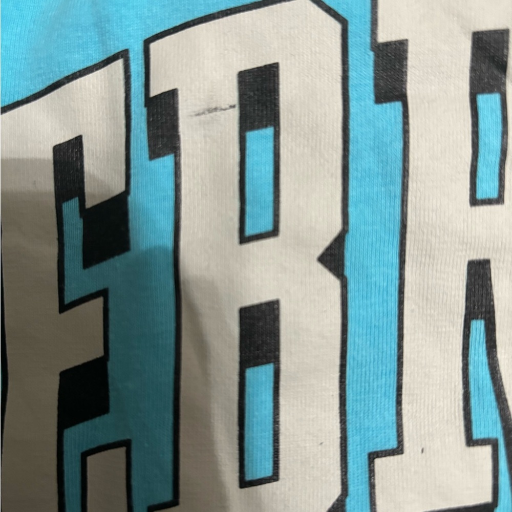 Blue&White College Graphic Tee Oversized Medium - Picture 4 of 5
